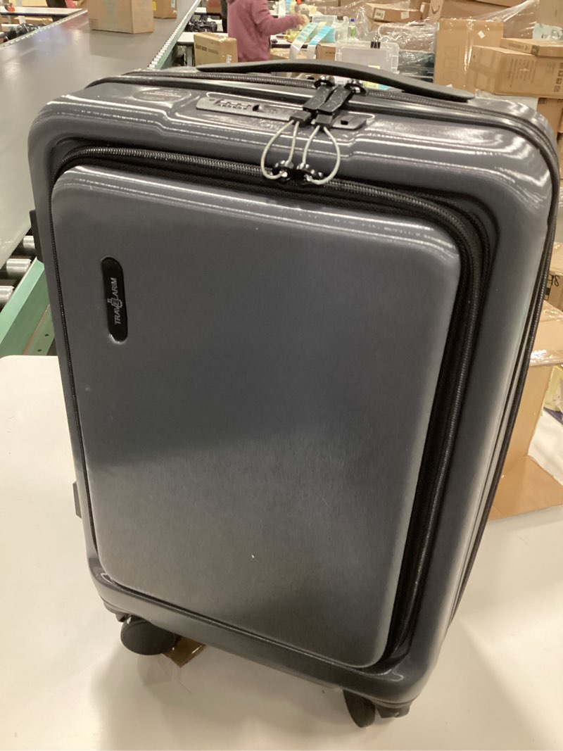 Condition photo showing New/Like New for 20 Inch Carry On Luggage 22x14x9 Airline Approved, Carry On Suitcase with Wheels, Hard-shell Carry-on Luggage, Durable Luggage Carry-On, Grey Small Suitcase with Cosmetic Case Carry-on 20 Inch Grey