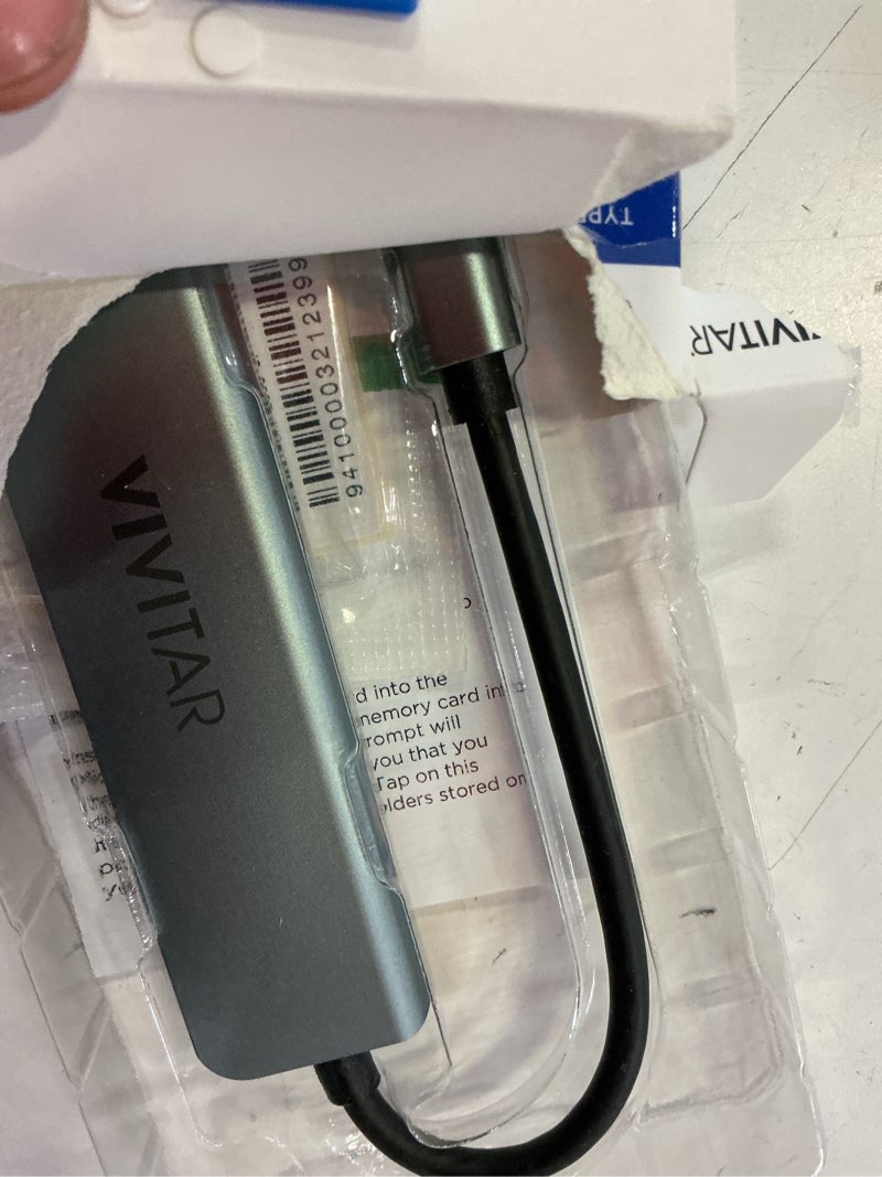 Condition photo showing As Is for vivitar multi-port usb hub with sd, micro sd, and hdmi