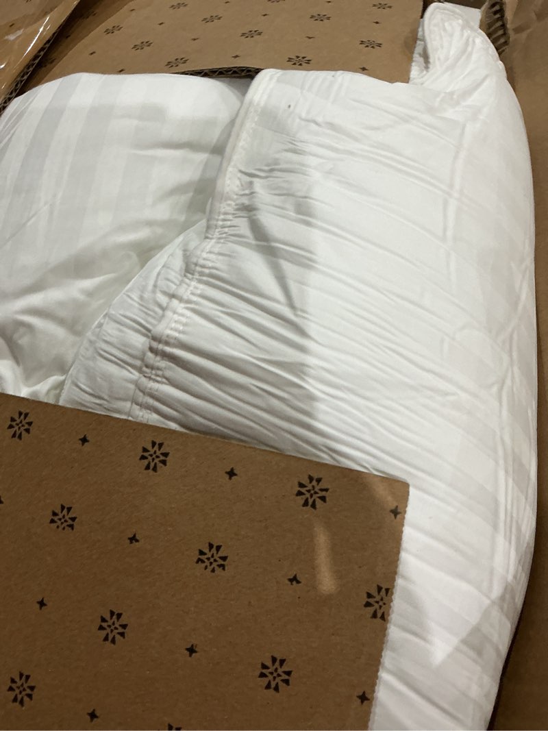 Condition photo showing Good Condition for beckham hotel collection set of 2 king size bed pillows, down alternative pillows for back, stomach or side sleepers