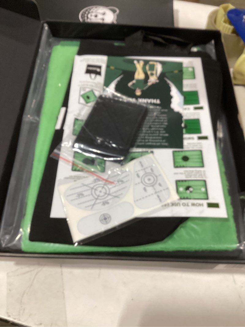 Condition photo showing As Is for 5-in-1 Golf Hitting Mat Set, Golf Accessories, Bag, Swing Path Feedback, Artificial Turf, Impact Tape, Arm Band & Replaceable Layer, Golf Mats Practice Outdoor/Indoor, Gifts for Golfers