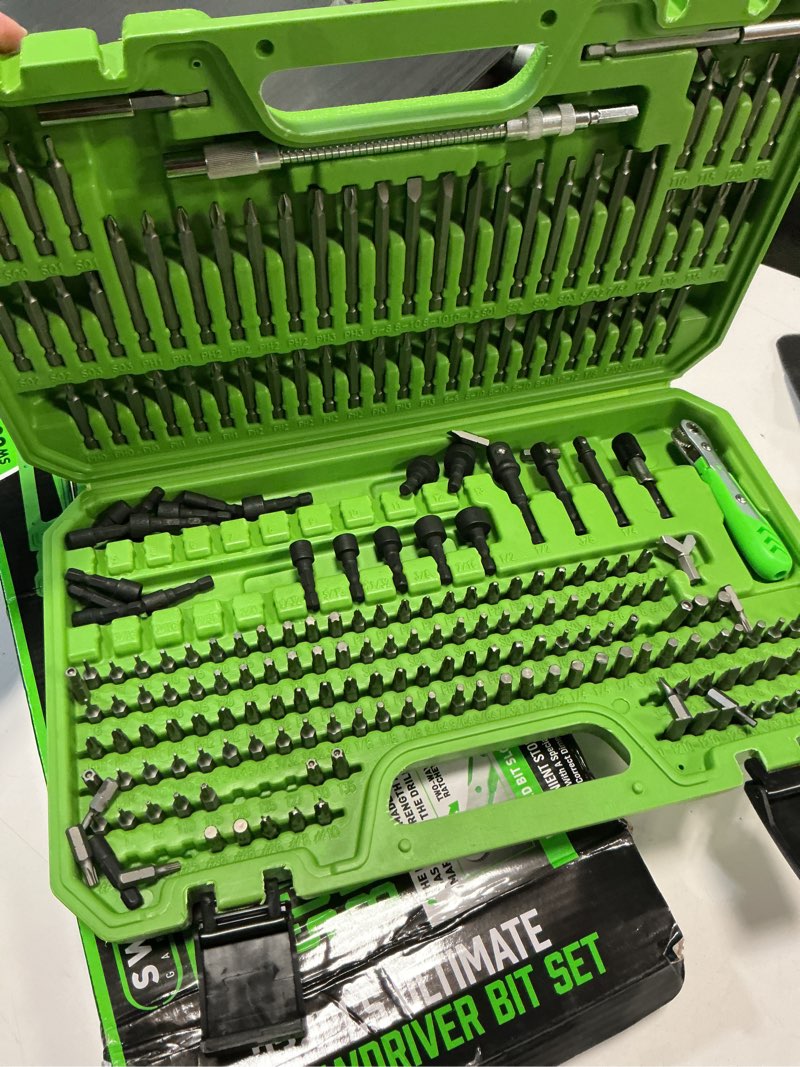 Condition photo showing Good Condition for SWANLAKE 232-Piece Ultimate Screwdriver Bit Set, Cr-V Impact Driver Bit Set, Includes Security Bits, Nut Driver, Ratchet Wrench and Bits Holder