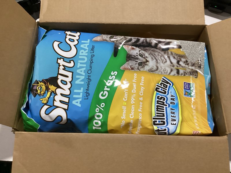 Condition photo showing New/Like New for smartcat all natural clumping cat litter, 20 pound (320oz 1 pack) - alternative to clay and pellet litter - chemical and 99% dust free - unscented and lightweight 20-pound