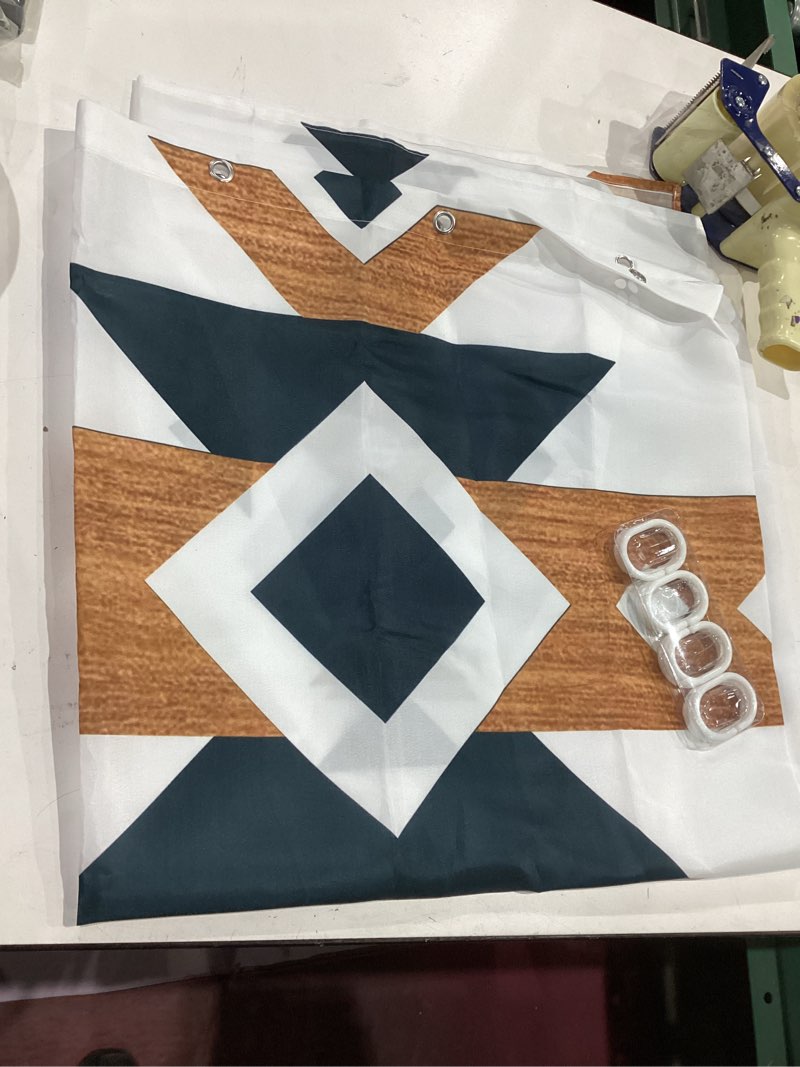 Shower curtain with hooks