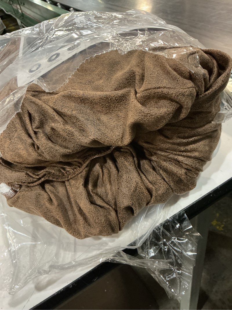 Condition photo showing Good Condition for anarachon recliner couch cover leather look recliner sofa covers for 3 cushion reclining sofa slipcovers 8-pieces furniture protector spandex fabric washable (3 seater, 01 brown) 3 seater 01 brown