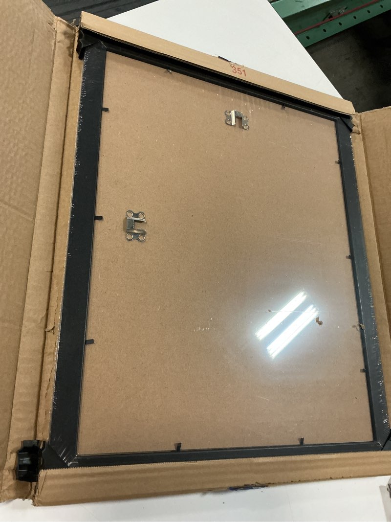 Condition photo showing New/Like New for lavie home 14x18 picture frame black poster frame,display pictures 12x16 with mat or 14x18 without mat, stable and sturdy frame and polished plexiglass, horizontal and vertical format of the walls 14x18 black