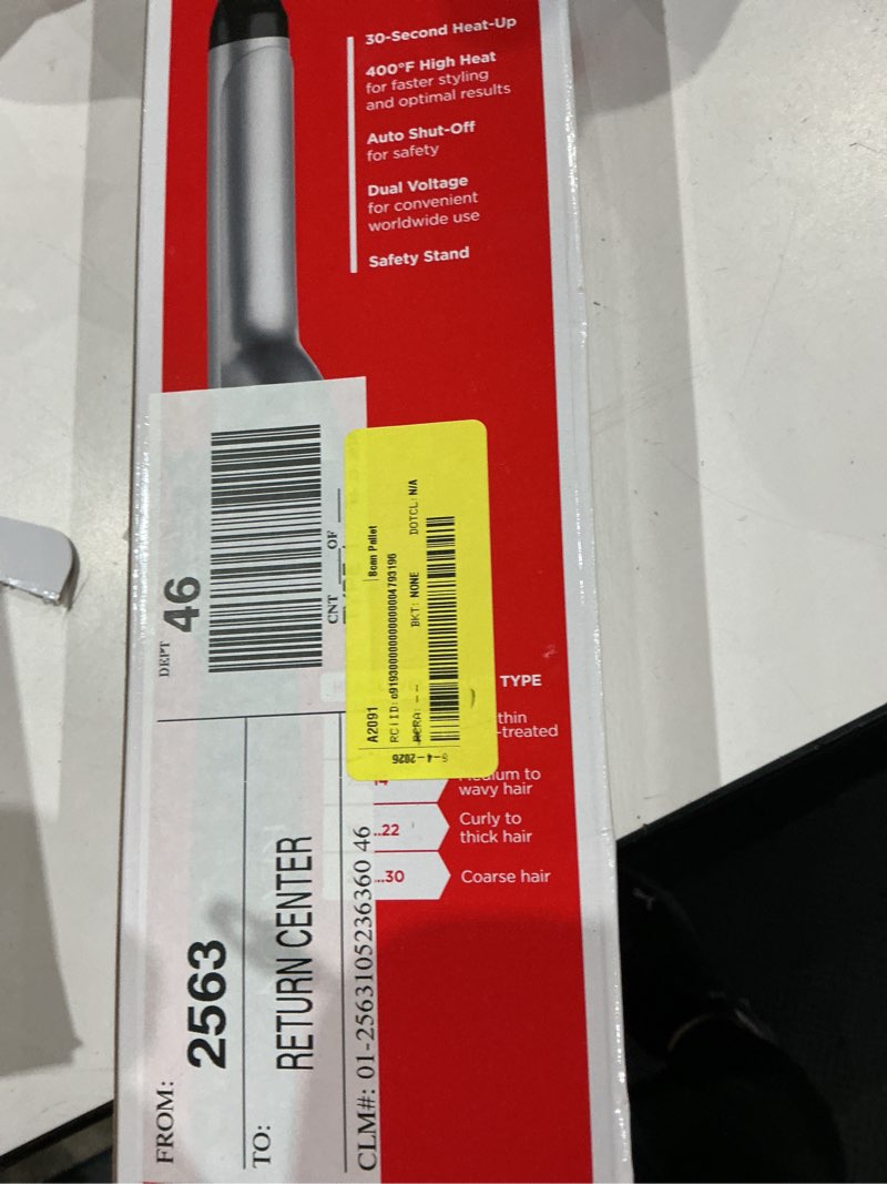 Condition photo showing Good Condition for revlon perfect heat 1" triple ceramic curling iron, black