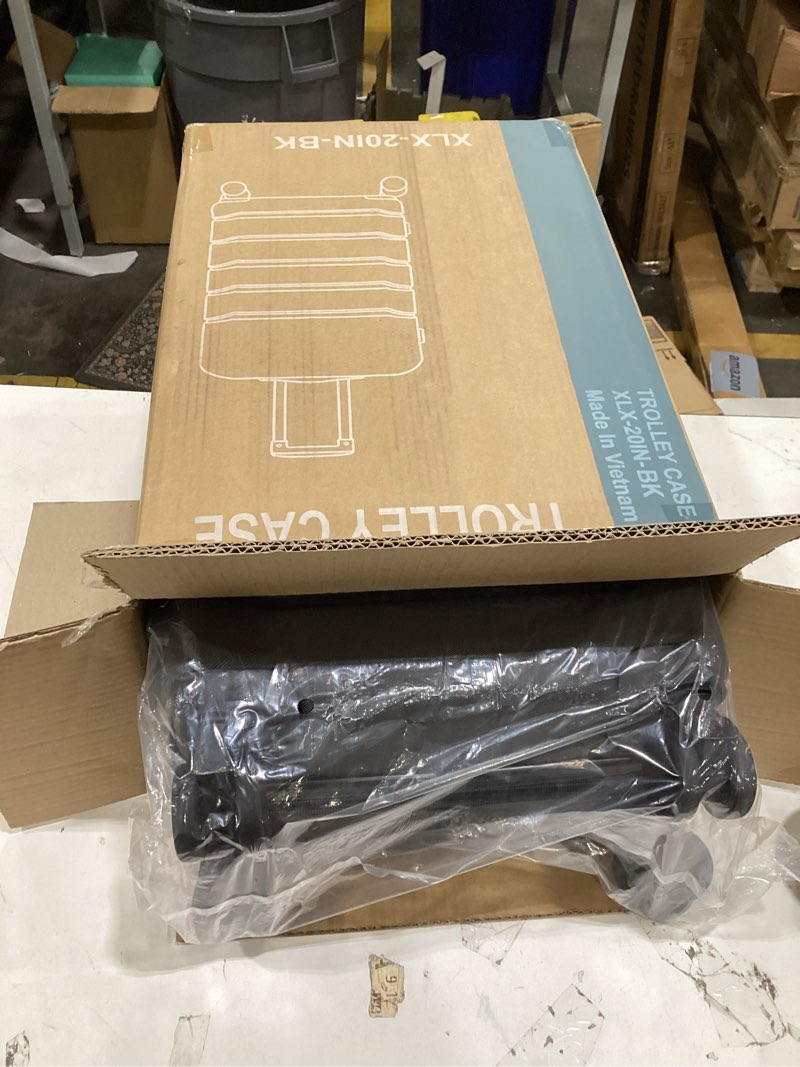 Condition photo showing New/Like New for Sweetcrispy Carry on Luggage, Hard Shell ABS Suitcase with Double Spinner Wheels, Lightweight Expandable Rolling Suit Case with TSA Lock, 20 Inch Bronze Black Bronze Black 20 Inch