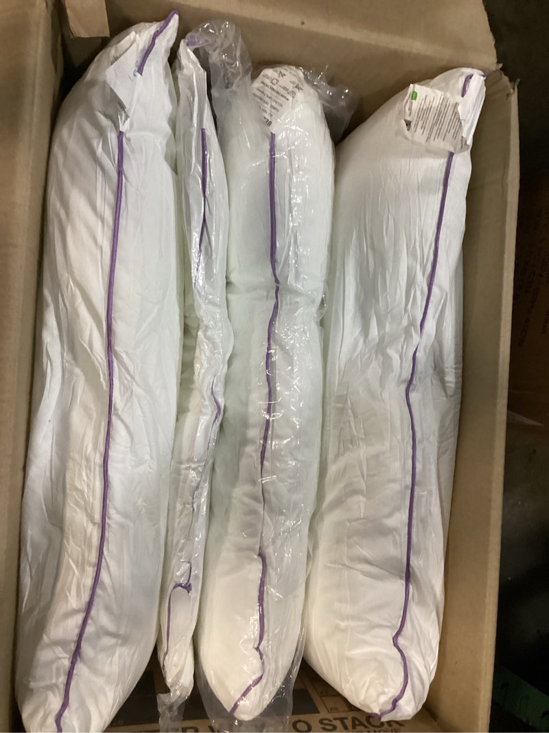 Condition photo showing Good Condition for jollyvogue pillows standard size set of 4, washable supportive full size bed pillows with super soft down alternative fill, luxury fluffy hotel quality for side, back and stomach sleepers 4 standard