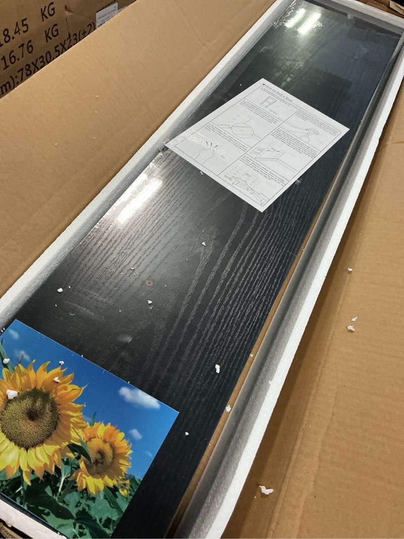 Condition photo showing New/Like New for heimlove 36 inch floating shelves for wall,thicker and deeper wall shelves mounted storage & display wood shelf,hanging shelf for bedroom living room kitchen office,set of 2,black black 35.7\"w x 10.3\"d x 1.8\"h, set of 2