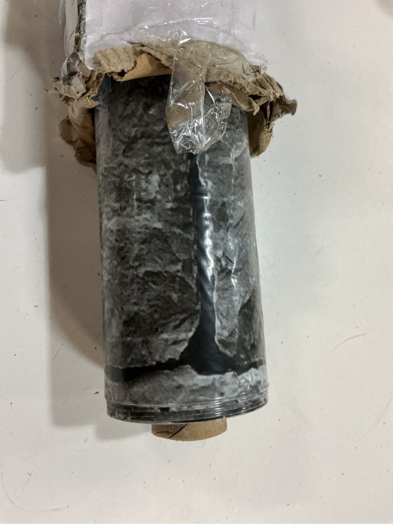 Condition photo showing New/Like New for medieval brick stone wall tablecloth roll with cutter box disposable plastic table covers castle backdrop grey antique background knight themed for birthday halloween party (120 feet) 15.7" x 3.9" (rectangular)
