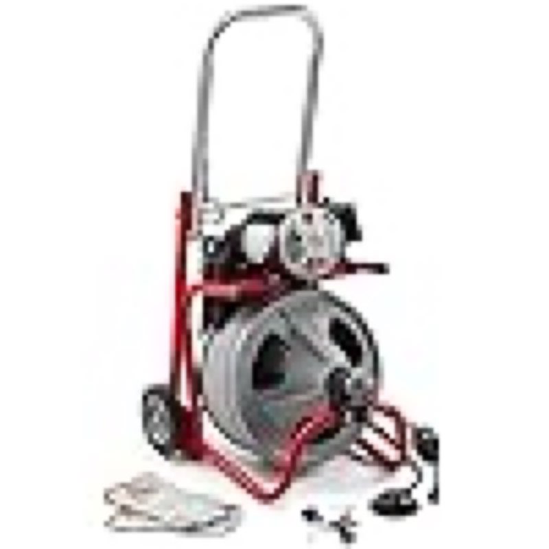 ridgid 52363 model k-400 drain cleaning 120-volt drum machine kit with c-32iw 3/8" x 75' cable