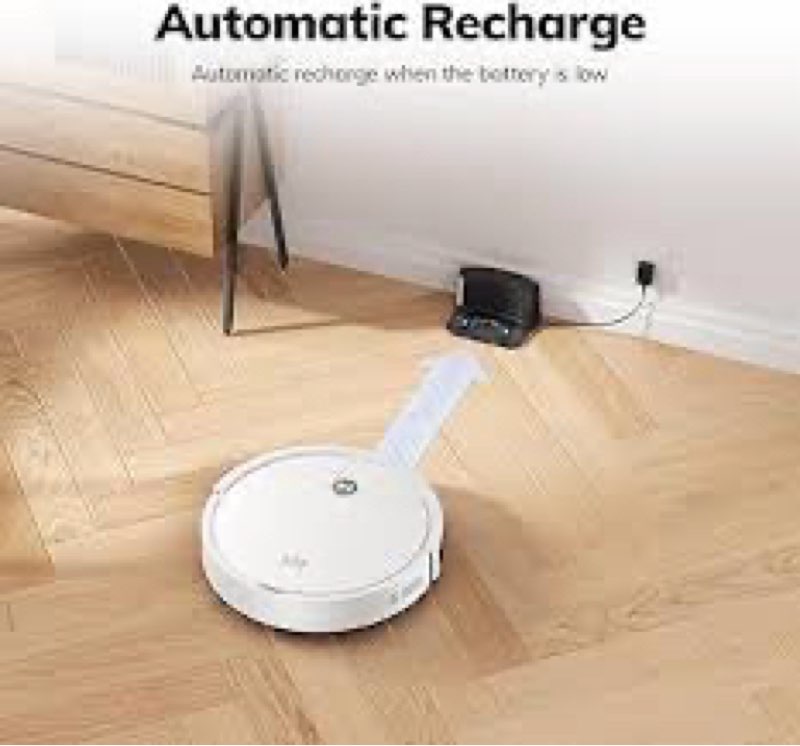 ILIFE V2 Robot Vacuum Cleaner, Tangle-Free Suction, 120 Mins Runtime, Slim, Self-Charging Robotic Va