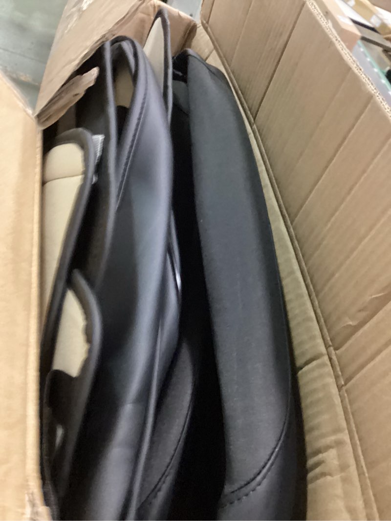 Condition photo showing As Is for Car Seat Cover Full Set, Leather Car Seat Cover, Waterproof Seat Covers, Car Seat Cushion, Nappa Leather Seat Covers Car Seat Protector Universal Fit Most Cars Black Black Full Set