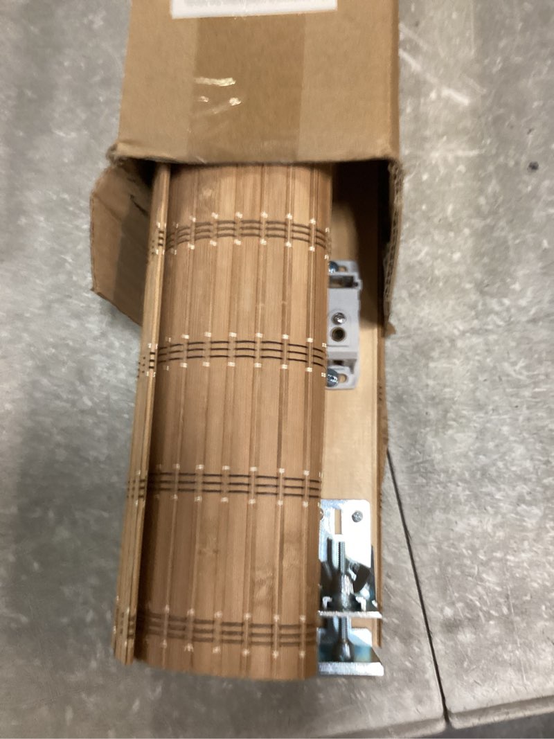 Condition photo showing Good Condition for LazBlinds No Tools No Drill Cordless Bamboo Roman Shades, Light Filtering Window Treatment, Roll Up Bamboo Blinds for Windows 31'' W x 72'' H, Brown Light Filtering-brown206 31" W x 72" H