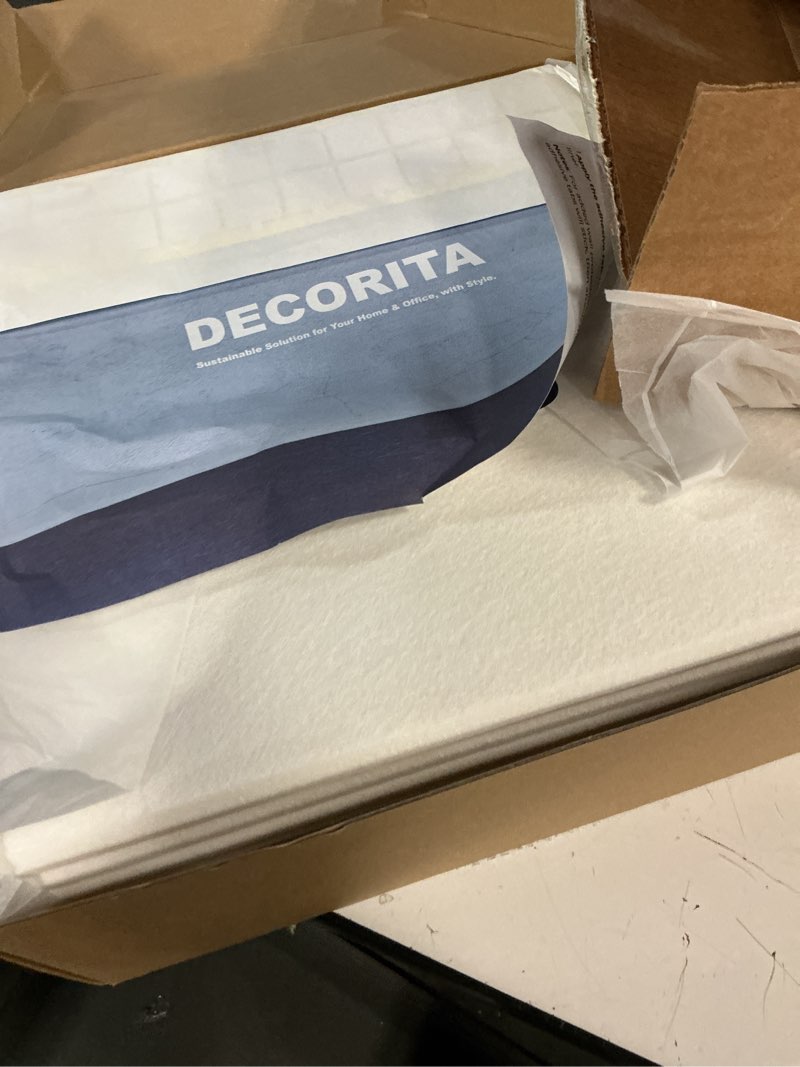 Condition photo showing New/Like New for Felt Wall Tiles | Large Cork Board Alternative | Aesthetic Felt Bulletin Board for Office, Home & Classroom | Large Cork Boards for Walls Pinboard (12-Pack) | Beige