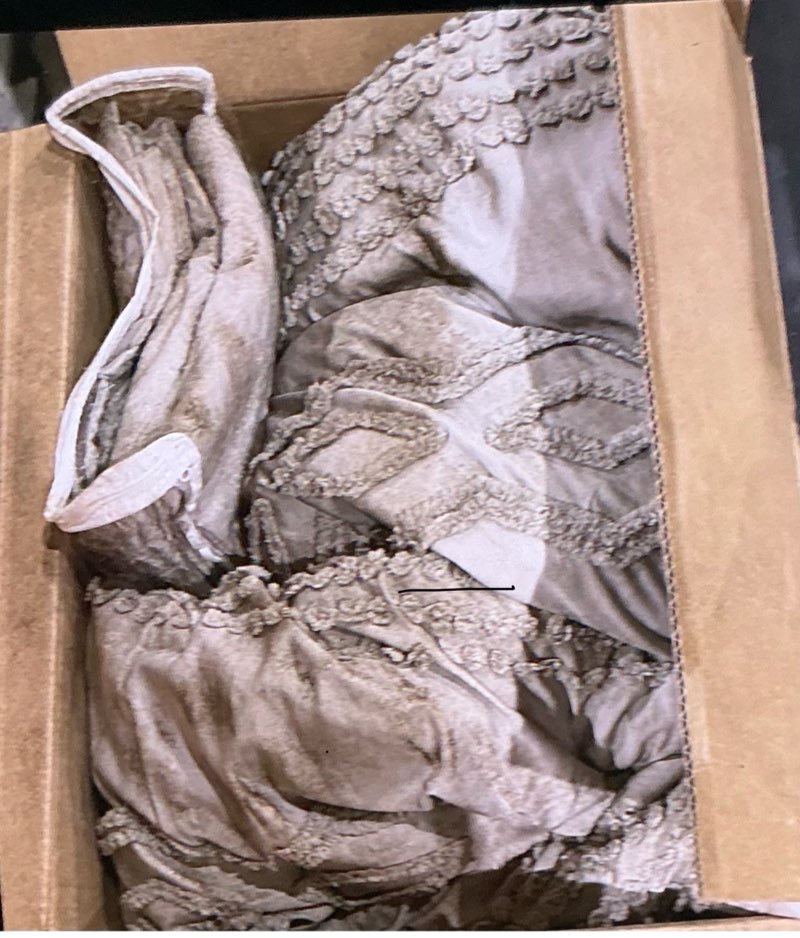 Condition photo showing As Is for kakijumn tufted boho comforter set queen size, 2piece bed in a bag, grey