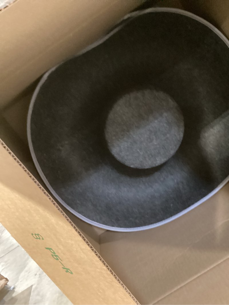 Condition photo showing Good Condition for large cat tunnel bed for indoor cats with 3 toys, scratch resistant donut cat bed, up to 30 lbs (l 24x24x11, dark grey)