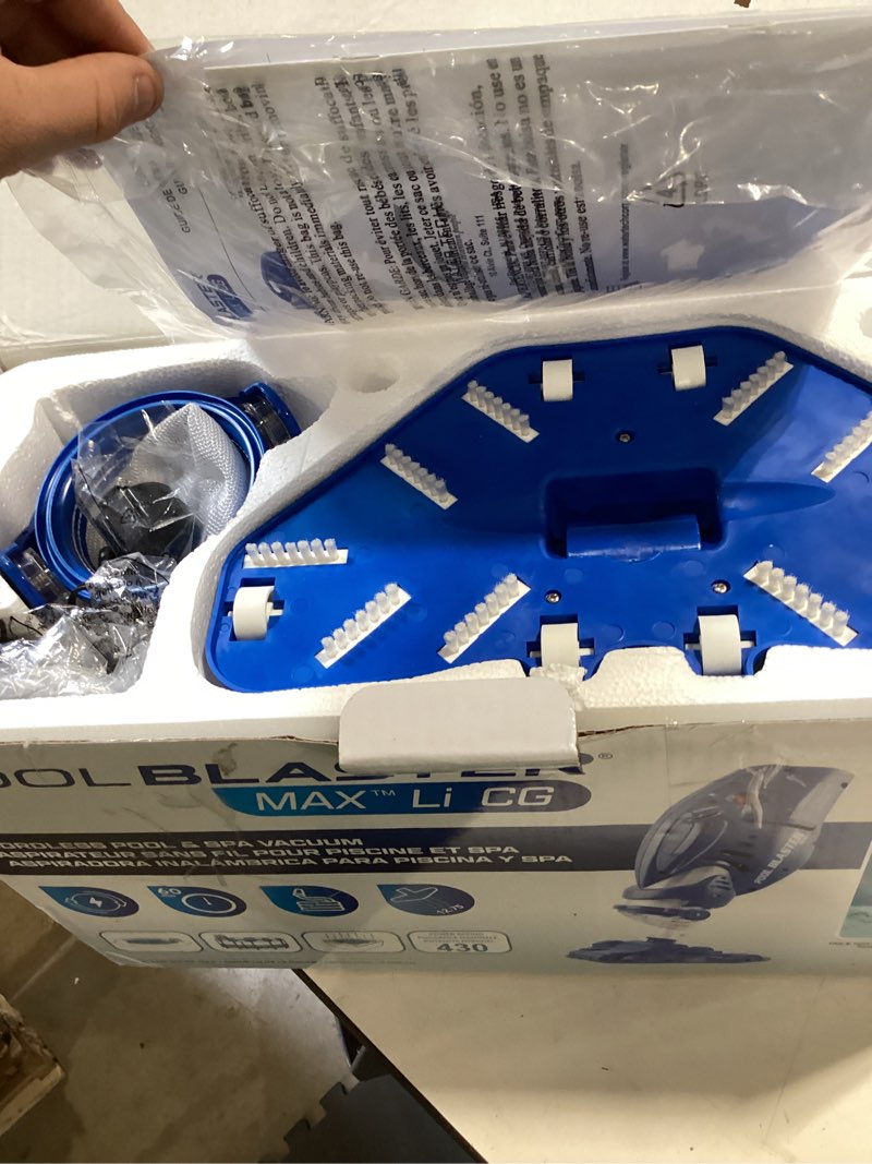 Condition photo showing Good Condition for pool blaster max cg inground pool vacuum cleaner - american-engineered cordless hoseless vac for in & above ground large swimming pools - high-performance cleaner with 12.75" head & 60 min runtime