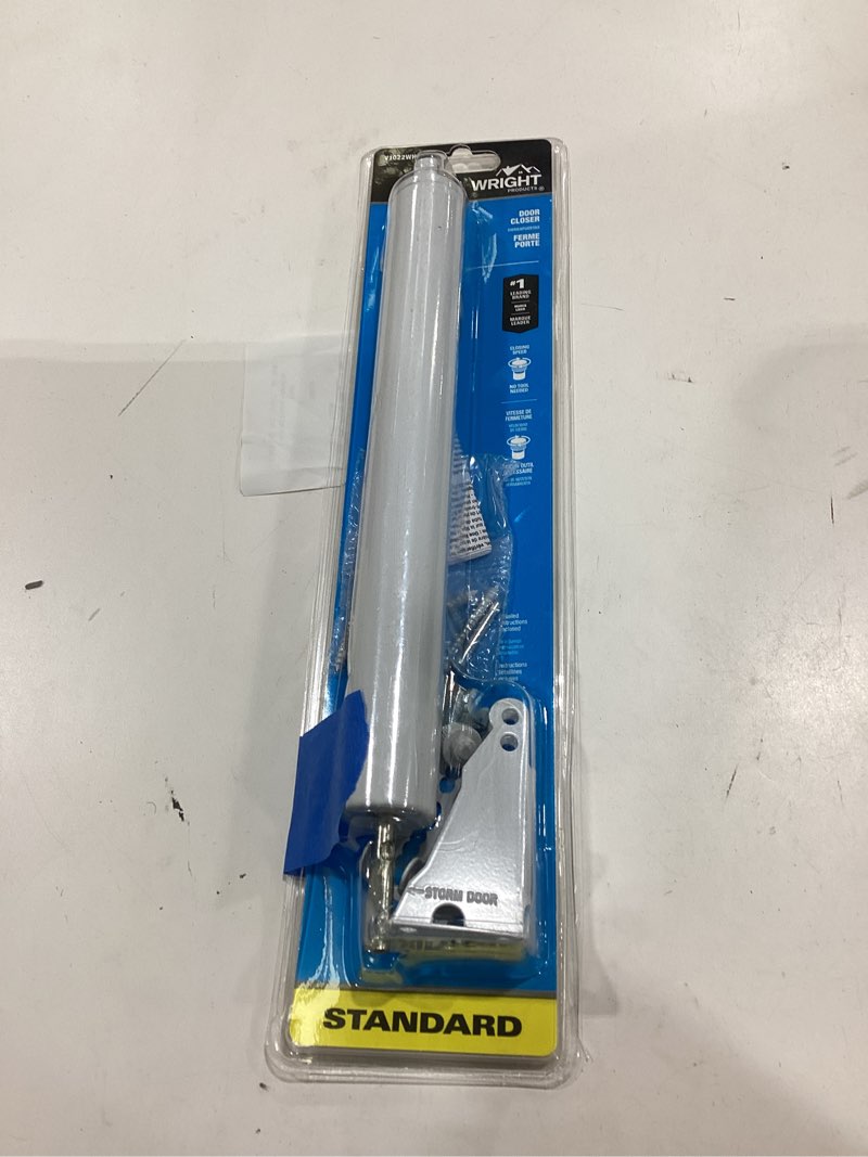Condition photo showing As Is for pneumatic closer w/ ts, standard duty, white