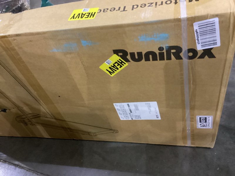 Condition photo showing New/Like New for Walking Pad Treadmill with Handle Bar, 3 in 1 Portable with Incline and Lights, Under Desk for Home Office, with LED Display and APP