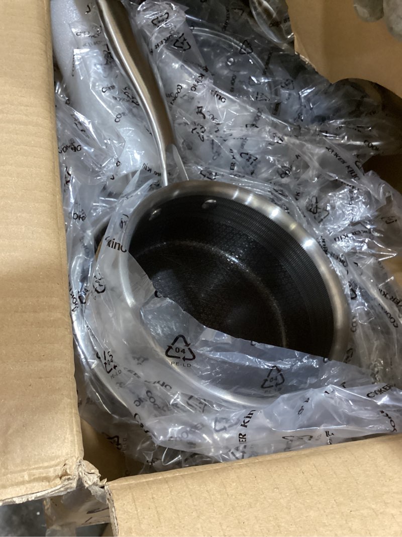 Condition photo showing New/Like New for COOKER KING Stainless Steel Cookware Set, Pots and Pans Set Non Stick, Hybrid Ceramic Cookware,Non-Stick Frying Pans, Saucepans, Saute Pan & Stock Pot, Non-Toxic, Oven Safe, Induction Compatible 10