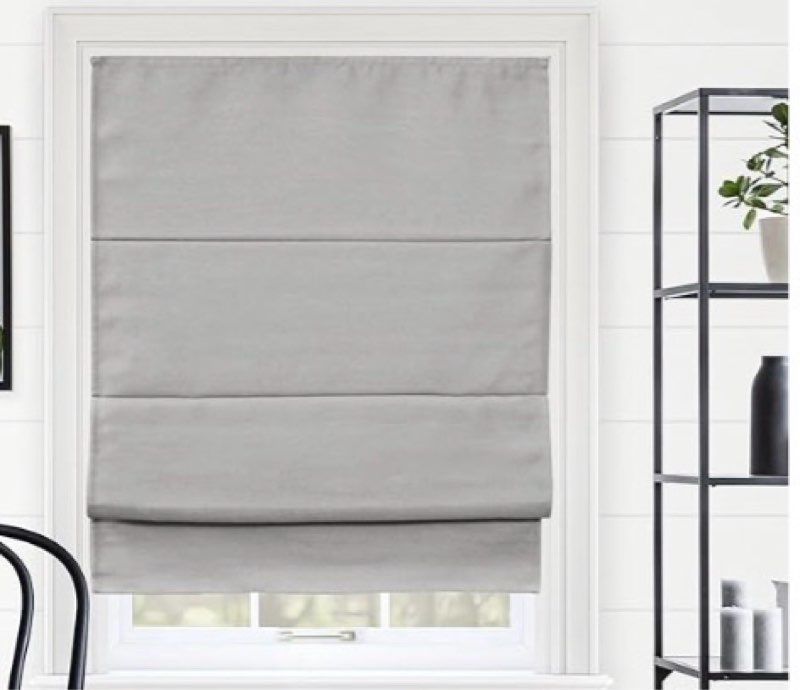 CHICOLOGY Roman Shades - Blackout Window Treatments, 35" W x 64" H, Del Mar Pearl Grey