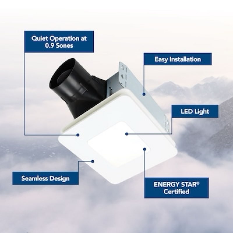 broan-nutone 0.9-sone 60-cfm white lighted bathroom fan (energy star certified)