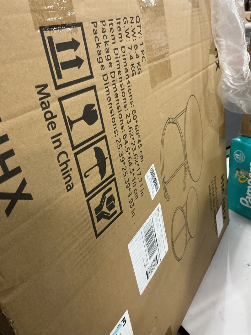 Condition photo showing Good Condition for aboxoo Round Nesting Coffee Table Side Set of 2 End Tables for Living Room Bedroom Balcony,Black Faux Marble Wooden Table 23.6IN Accent Large Coffee Table with Steel Frame Black Marble Engineered Wood