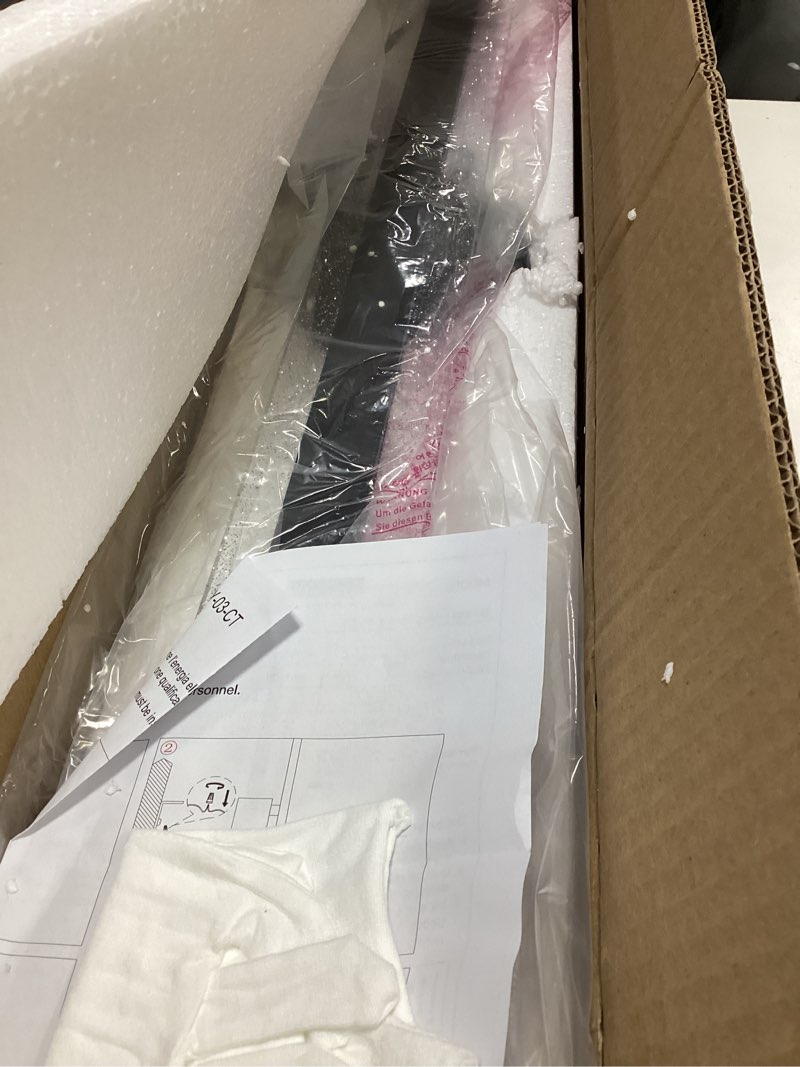 Condition photo showing Good Condition for modern black wall sconces 39.4in hardwired light fixtures 3000k dimmable led sconce lighting indoor wall lamps for living room bedroom hallway stairs black 39.4" rectangle
