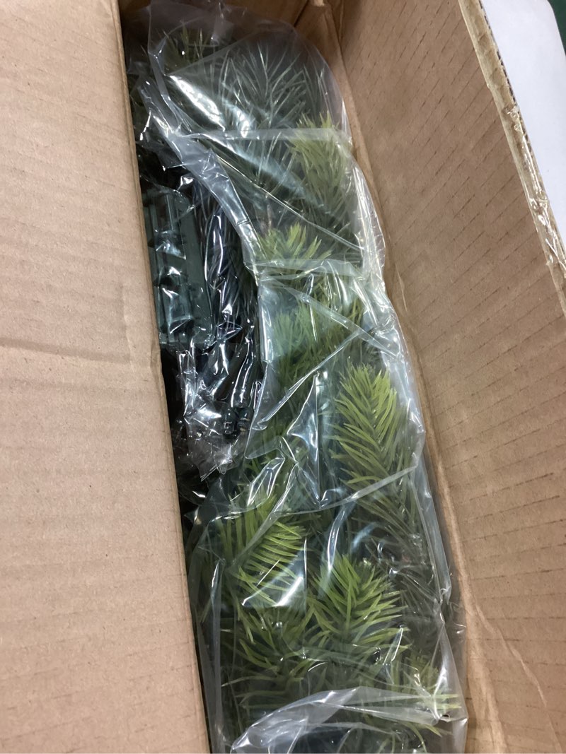 Condition photo showing New/Like New for 9FT Real Touch Norfolk Pine Christmas Garland with Light Winter Artificial Faux Greenery Garland Table Mantle Stairs Fireplace Wall Decor Outdoor Indoor Porch Home Decorations (Battery Not Included) Pine 9FT