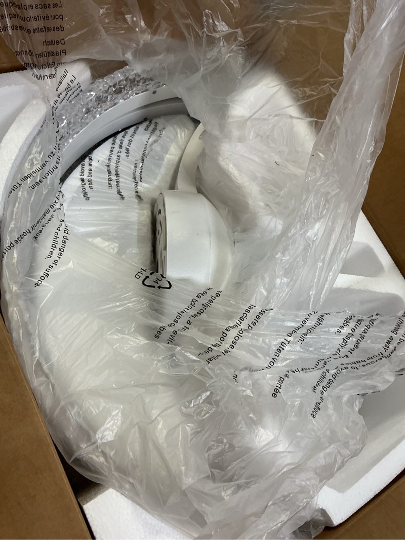 Condition photo showing As Is for Smart Ceiling Fans with Lights 20" Low Profile Ceiling Fan with Light and Remote Modern Flush Mount Modern LED Ceiling Fan Dimmable Reversible Noiseless 6 Speeds for Living Room Bedroom Kitchen