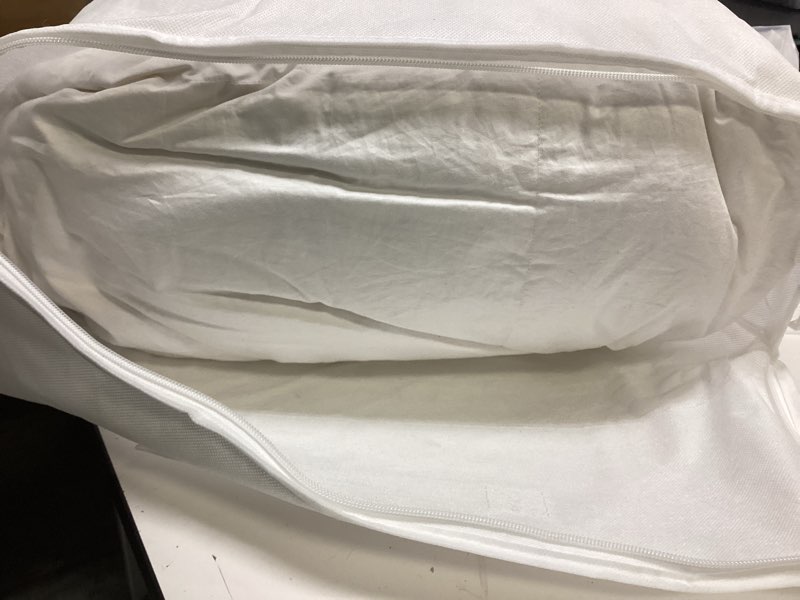 Condition photo showing As Is for quince lightweight premium down comforter, full/queen, down