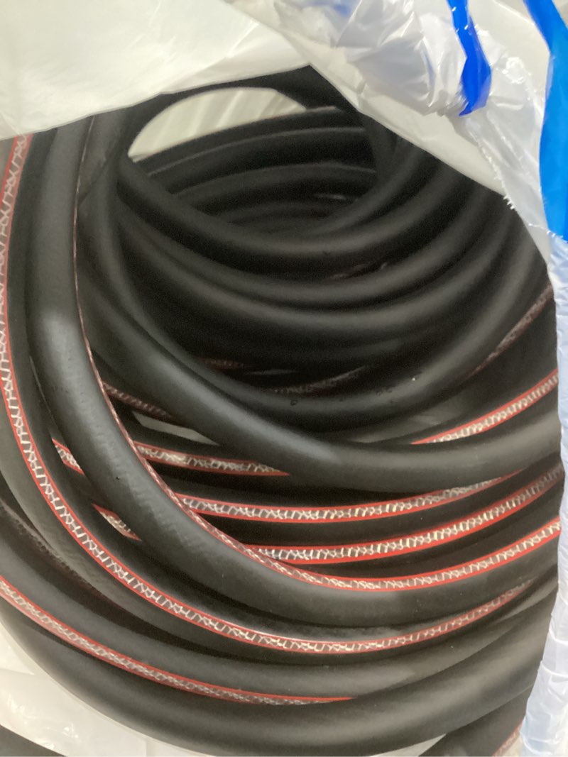 Condition photo showing As Is for neverkink teknor apex 5/8-in x 75-ft contractor -duty kink free vinyl black coiled hose