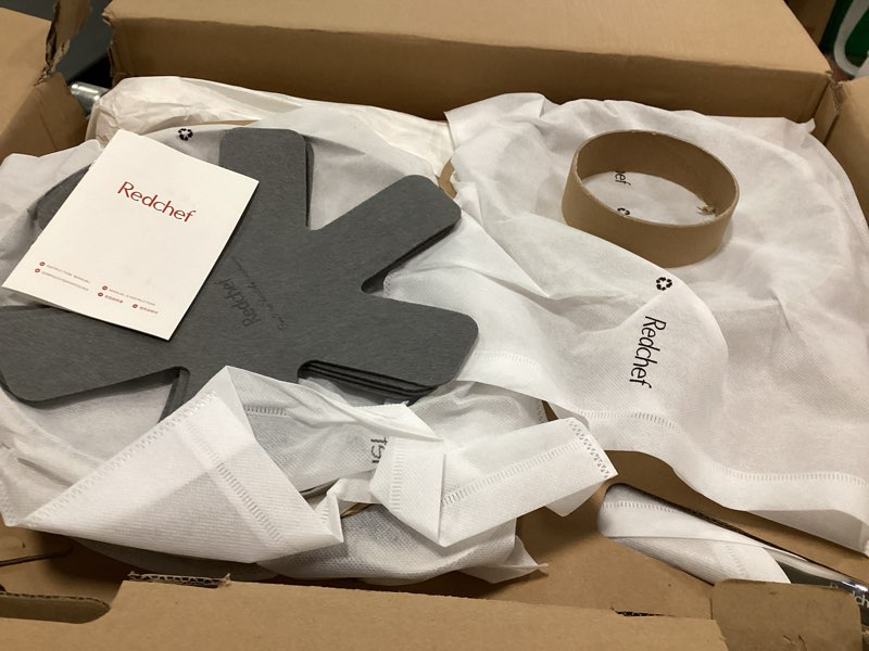 Condition photo showing New/Like New for Redchef Ceramic Nonstick Cookware Set,14pcs Pots and Pans Set Non Stick,Induction Cookware with Stainless Steel Handle,Non Toxic Kitchen Cooking Set,Dishwasher & Oven Safe,PFAS PFOA & PTFE Free?Blue? Blue 14PC Cookware Sets