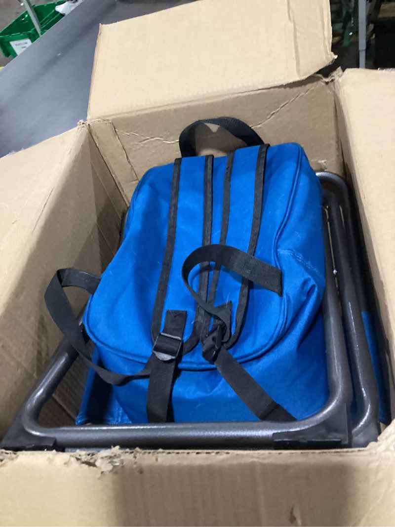 Condition photo showing As Is for camping chair, folding folding chair outdoor folding camping fishing chair sturdy comfortable stool portable backpack seat bag economy fishing chair