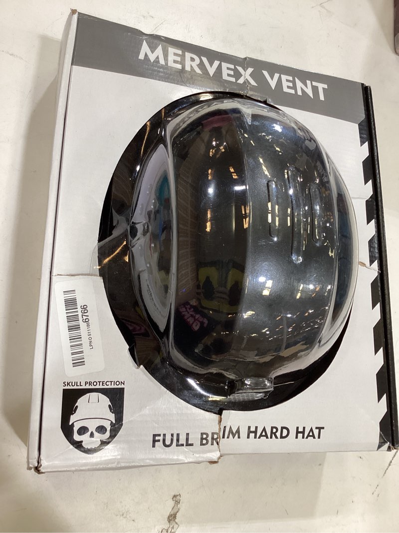Condition photo showing New/Like New for full brim hard hat vented construction safety helmet osha approved cascos de construccion work hardhats with cooling towel for men&women 6 point adjustable ratchet suspension black hardhat with built-in visor