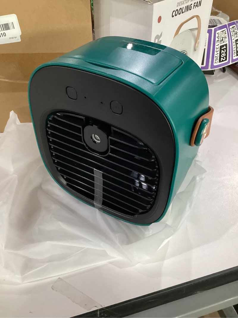 Condition photo showing New/Like New for portable air conditioner -5200mah rechargeable mini air conditioner with 3 speed settings, 5-10 hours runtime,quiet desk cooling fan, personal air cooler for home, bedroom, travel, office, outdoor 5200mah green