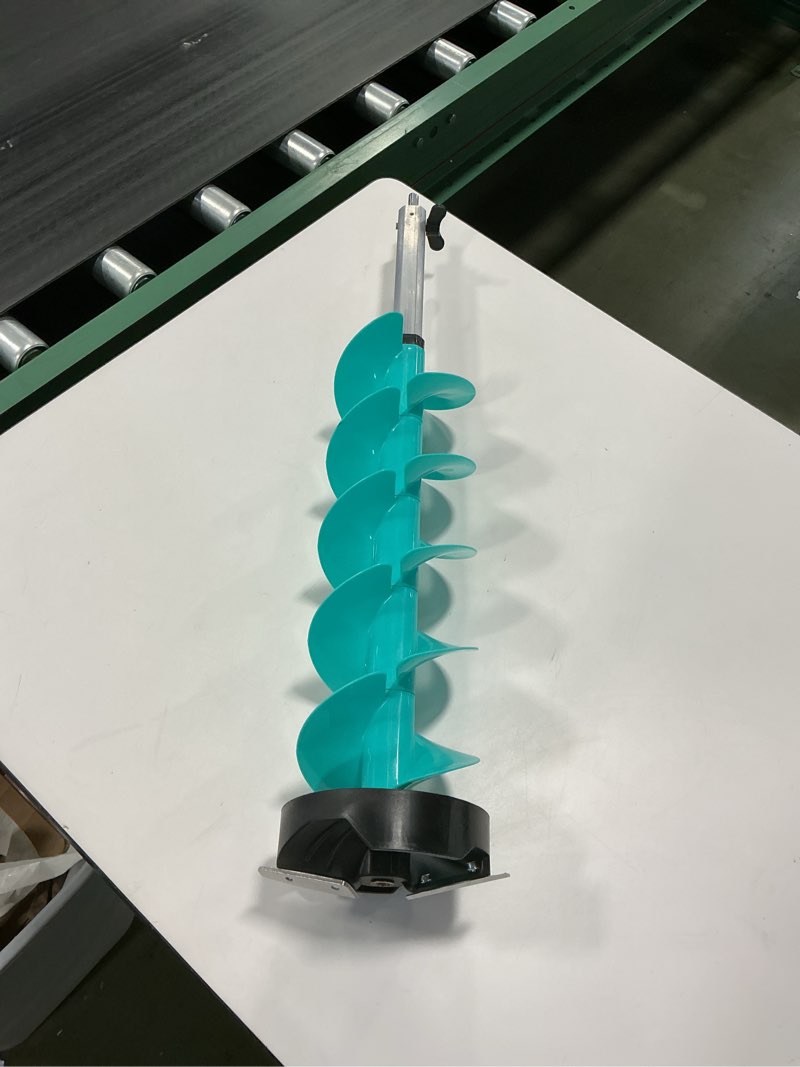 Condition photo showing As Is for Cordless Ice Drill Auger, 8" Ice Fishing Drill W/Centering Point Blade with Drill Adapter & Extension Rod for Ice Fishing