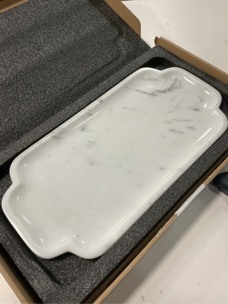 Condition photo showing Good Condition for Marmor 100% Natural Marble Bathroom Tray for Perfume, Candles, Jewelry Stone Vanity, Bathroom & Kitc
