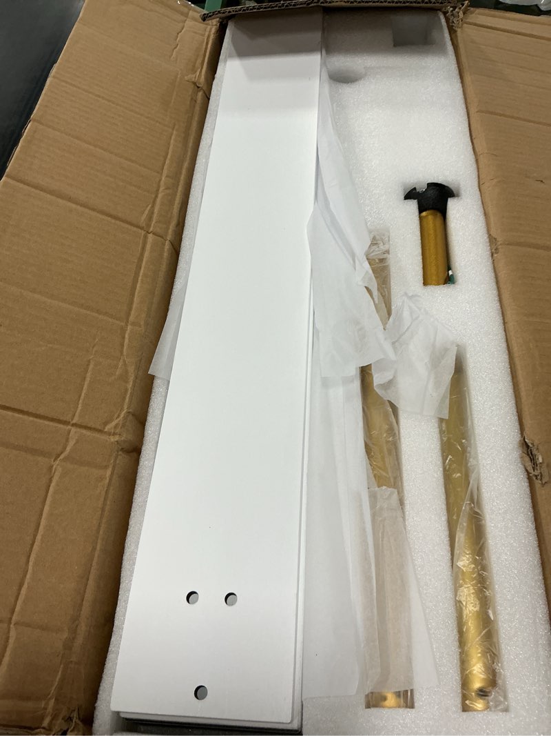 Condition photo showing Good Condition for 72'' Ceiling Fan with Lights and Remote, Low Profile Modern Ceiling Fan Gold, 6 Speed, Reversible, 3000k-6000k LED, Quiet DC Motor for Indoor Outdoor Bedroom Living Room Gold White 72 Inch