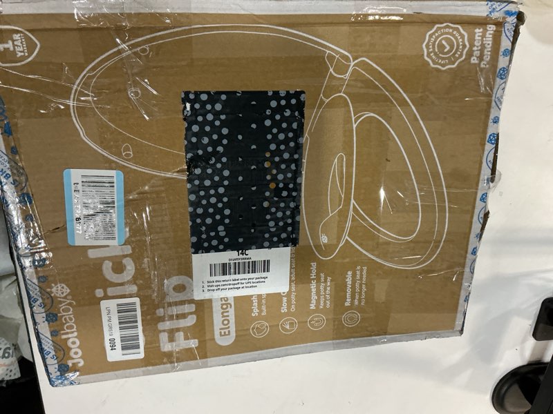 Condition photo showing As Is for (used) jool baby quick flip toilet seat with built-in potty & splash guard for toddler training, slow close (elongated) oblong