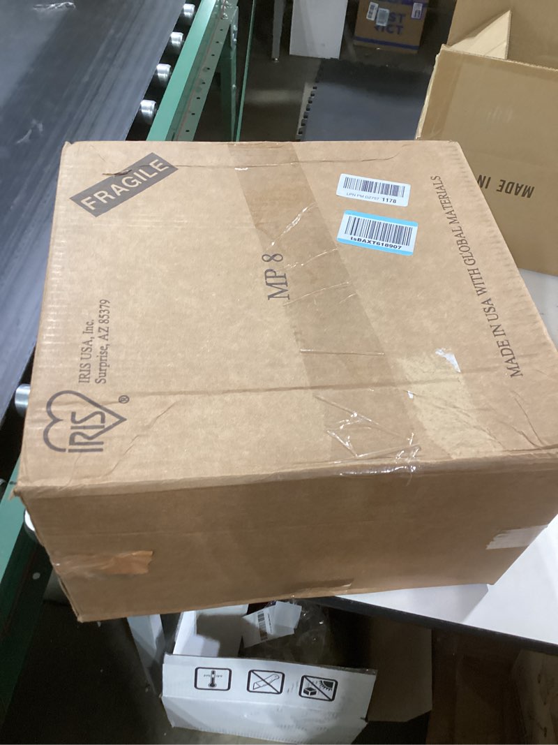 IRIS USA 2-Piece 41 Lbs / 45 Qt WeatherPro Airtight Pet Food Storage Container Combo and Treat Box f