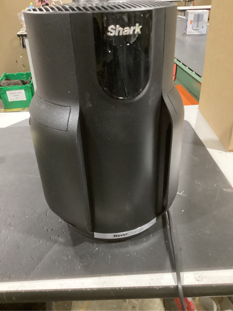 Condition photo showing As Is for shark air purifier for home, neverchange, for large room, hepa-exceeding filter, captures pollutants, pet dander, dust, odor, smoke, and more, odor neutralizer, hp152, charcoal charcoal (650 sq. ft)