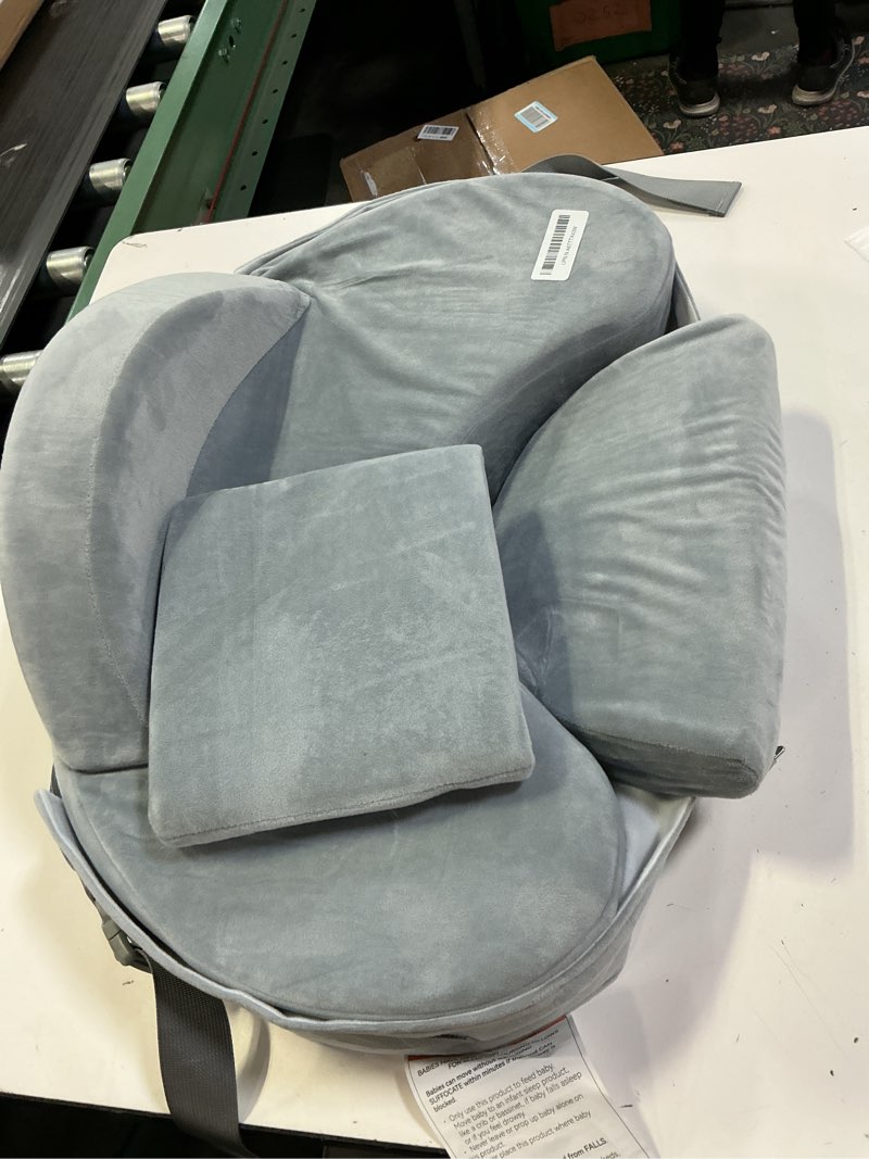 Condition photo showing Good Condition for Momcozy CozyPro Nursing Pillow - All Around Lumbar & Arm Support - Safety Guard, Firm & Springy Memory Foam-Stable, Ergonomic Support, Easier Breastfeeding, Wider Cushion, Adjustable, Removable Cover Grey (Cozypro With Lumbar Support) CozyPro Nursing Pillow