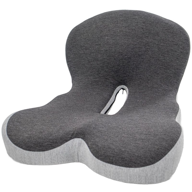 ergonomic memory foam seat cushion with lumbar and back support – coccyx and tailbone pain relief