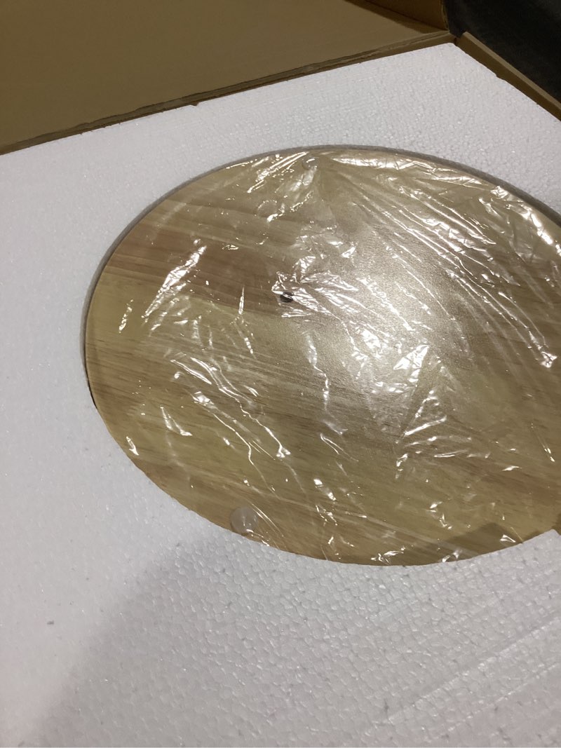 24 Inch Extra Large Lazy Susan Turntable - Premium Solid Oak Wood & Iron | Rustic Farmhouse Rotating Tray for Dining Table, Kitchen Countertop, Centerpiece Decor | Smooth 360° Spin | Durable & Stylish Natural Oak 24