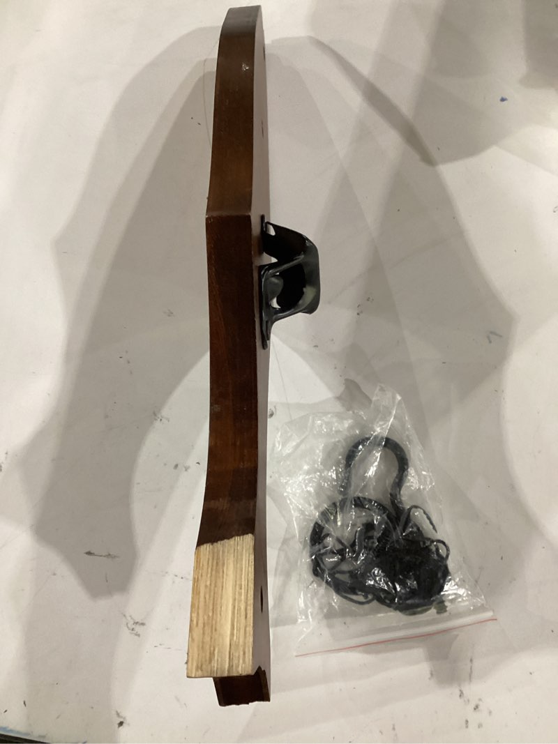 Condition photo showing As Is for play platoon hook and ring toss bar game for adults - wood toss ring game for adults - perfect home, basements, & bar gifts brown with pole