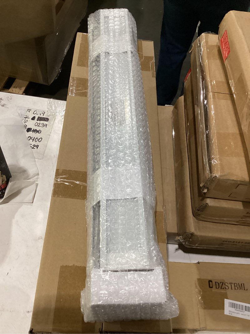 Condition photo showing New/Like New for seeye cordless zebra blinds for window, french door blinds free-stop roller window shades with valance 19" w x 90" h, light filtering window treatment sheer blinds & shades easy to install, gray grey - light filtering 19"w x 90"h