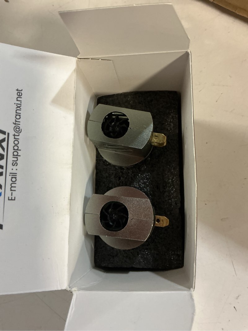 Condition photo showing Good Condition for franxi h11b bulbs, 60w super bright fog lights, 6000k cool white, 1:1 design with cooling fan, plug and play, pack of 2