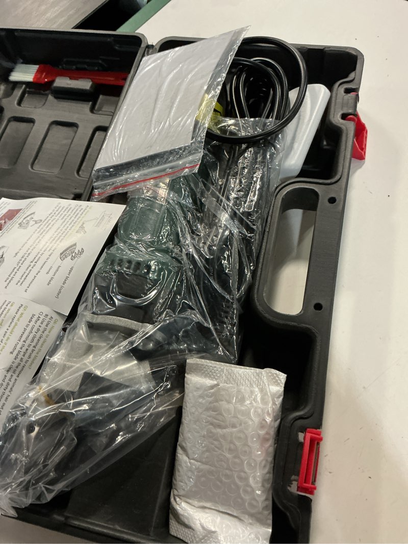 Condition photo showing Good Condition for takekit sheep shears, 600w professional heavy duty sheep clippers, 6 speeds electric animal shears for alpacas llamas lambs and large dogs with think hair, one set of extra blades included dark green
